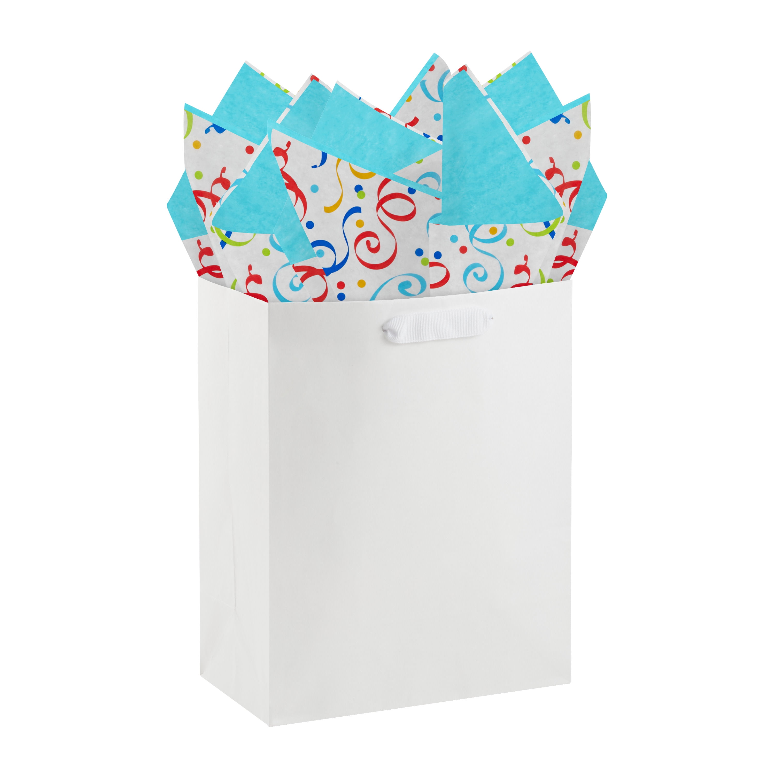 Hallmark 2-Pack Tissue Paper (Aqua and Colorful Streamers) 6 sheets