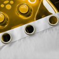 thumbnail image 5 of Homewish Neon Gold Gamepad Black Out Curtains for Teens, Futuristic Checkered Honeycomb Curtains Pack of 2 (42x63 Each), Game Console Bedroom Curtains, Blackout Curtains Room Decor, 5 of 7