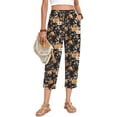 thumbnail image 2 of Fantaslook Womens Capri Pants Drawstring Casual Palazzo Trousers with Pockets Loose Floral Lounge Pants Pajama Bottoms, 2 of 10