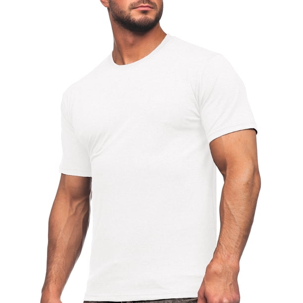 Playera para Hombre Shendy Vendy Manga Corta Cuello Redondo de Algodon Color Blanco
