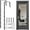 Black, variant on Neighborly Nook Over The Door Mirror Hanger, Adjustable Door Mirror Hanger, Five-Hole Over The Doors-Mirrors Hook, Mirrors Doors Hangers with 2 Iron Filings and Screws (White)