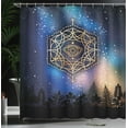 thumbnail image 4 of Ambesonne Galaxy Shower Curtain, Third Eye Milky Way, 69"Wx84"L, Multicolor, 4 of 5