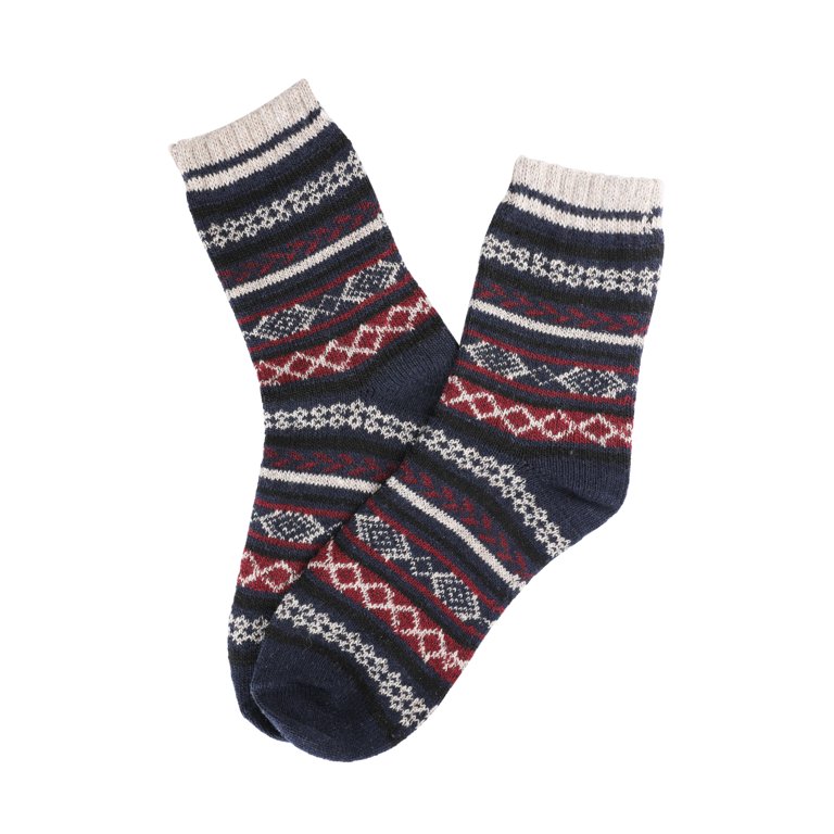 MUCH Womens Warm Socks Vintage Style Winter Soft Warm Thick Knit Wool Crew  Socks 