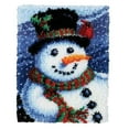 thumbnail image 1 of veasfak Christmas Latch Hook DIY Rug Making Carpet Embroidery Snowman, 1 of 9