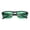 Green, variant on Mens Small Face Snug Fit Color Lens Rectangular Plastic Frame Sunglasses Red