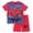Red, variant on Boys Toddler Spiderman Short Pajama Set