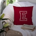 thumbnail image 3 of Letter E Initial Monogram - Maroon and White Fabric Decorative Pillow, 3 of 4