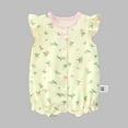 thumbnail image 2 of Bovxnpu Baby Girl Bodysuit, Infant Baby Cotton Bodysuits, Toddler Baby Girls Short Sleeve Printed Color T-Shirt Round Neck Jumpsuit Romper 12 Months, 2 of 3