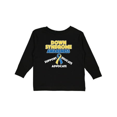 

Inktastic Down Syndrome Awareness Support Educate Advocate Gift Toddler Boy or Toddler Girl Long Sleeve T-Shirt