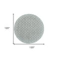 thumbnail image 3 of HomeRoots 511597 10 ft. Blue Silver & Gray Wool Abstract Hand Tufted Handmade Round Area Rug, 3 of 4
