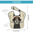 thumbnail image 4 of Hirioo Retro Raccoon Graphic Print for Baby Waterproof Pocket Bib Adjustable Closed for Babies Toddlers with Large Pocket 6-24Months, 4 of 8
