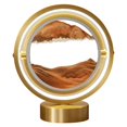 thumbnail image 1 of EIMELI LED Sandscape Table Touch Lamp，Moving Sand Art - Circle Light Night Light Home Office Desk Lamp Decor，9*7inch, 1 of 10