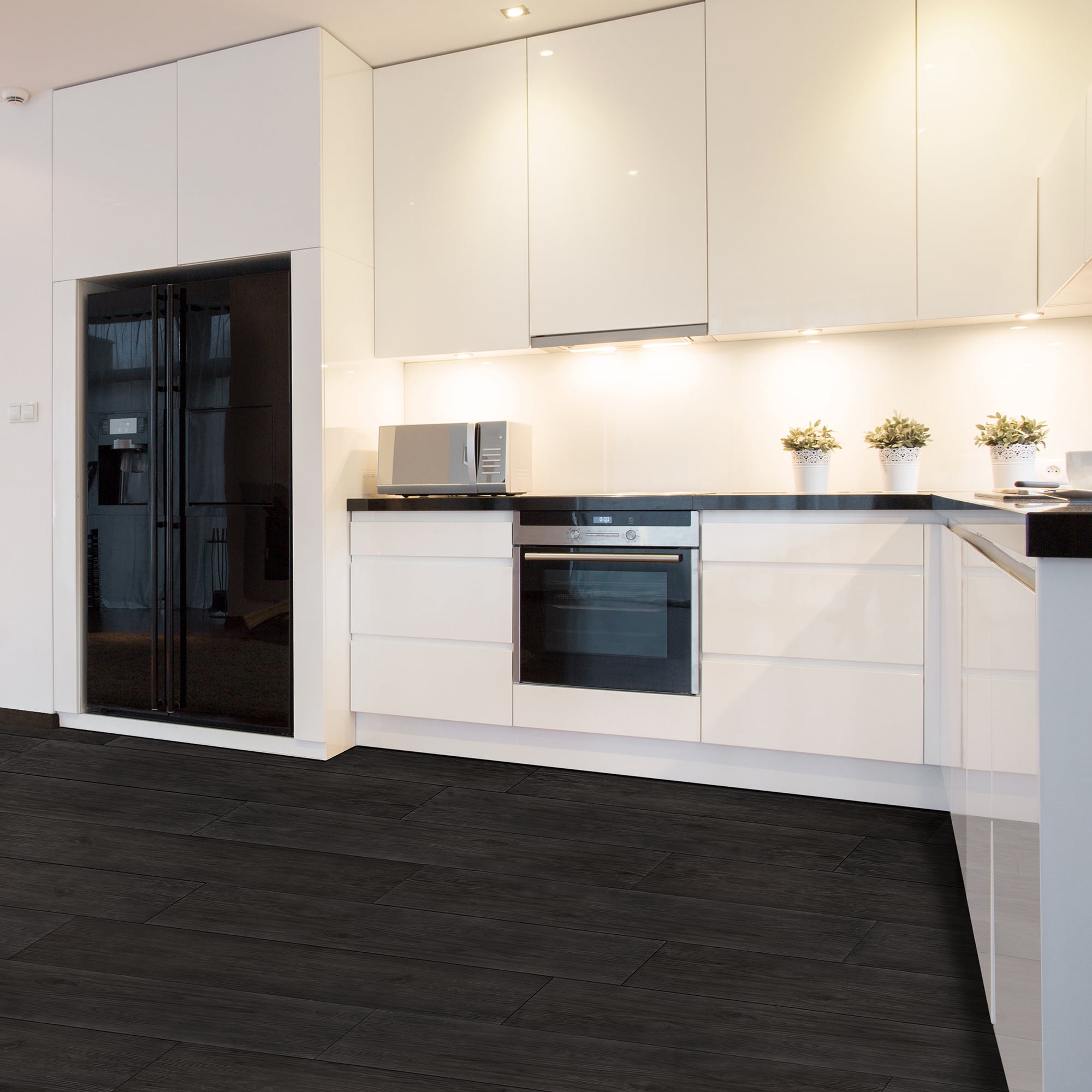 Achim Flex Floor Looselay Vinyl Plank 9in x 48in - 8 Planks/24 Sq Ft., Ebony