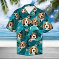 thumbnail image 3 of Camisa hawaiana con estampado 3D de cara de perro divertida para hombres, camisas florales de manga corta frescas de verano para mujeres, linda camisa hawaiana de playa para niños, 3 of 5