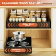 thumbnail image 3 of 2Pack Expandable Pull Out Cabinet Organizer 21"Deep, Adjustable Width 12.2"-20.4" Slide Out Drawers & Roll Out Shelves for Kitchen Cabinets, Easy Install with Double-Sided Adhesive, Black, 3 of 14