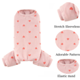 thumbnail image 3 of Pijamas De Costilla para Perro Gato Adorable Mono para Perro Sin Mangas Camisas De Gato De 2 Patas para Monos De Verano Transpirable EnfriamientoPinkM, 3 of 5