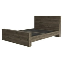 FM FURNITURE LLC Braga Full Size Bed Base ,Dark Brown