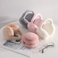 thumbnail image 3 of Plush Fleece Earmuffs with Adjustable Headband for Cold Weather Protection Soft Ear Warmers for Adults and Teens, 3 of 8