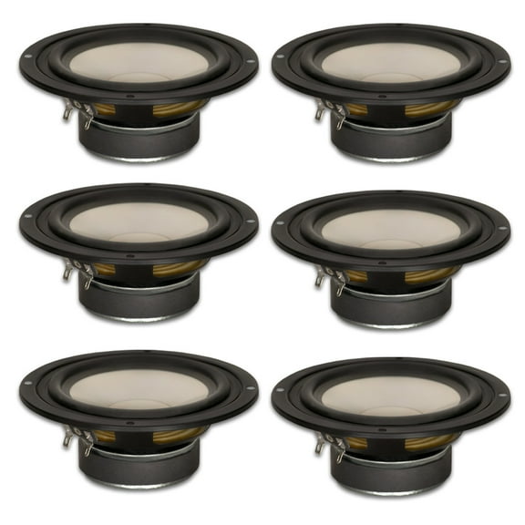 6 Goldwood Sound GW-S525/4 Poly Cone 5.25" Woofers 130 Watts each 4ohm Replacement Speakers