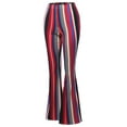 thumbnail image 2 of SSOULM Women's Stretchy Wide Leg High Waist Bell Bottom Flare Pants With Plus Size, 2 of 3