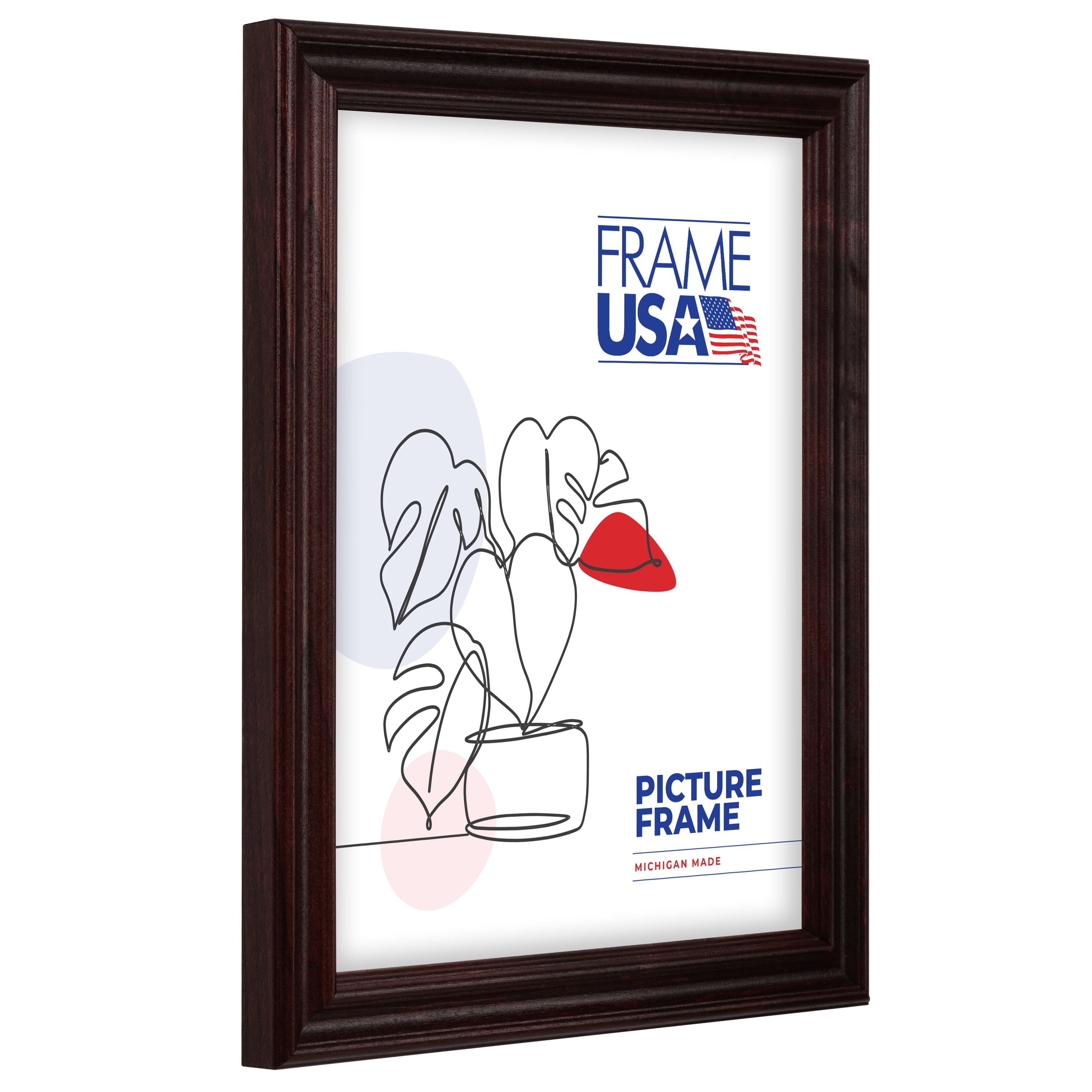 18x24 Picture Frame, Red Classic 60823–000, 1 Inch Wood with Plexiglass, Wall Display