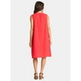 thumbnail image 2 of Time and Tru Women's Cotton Double Cloth Shift Dress, Sizes XS-XXXL, 2 of 4