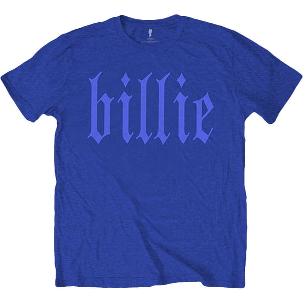 Billie Eilish - Camiseta Billie 5 Estampado en Espalda de Algodón para Adultos Unisex (Azul)