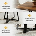 thumbnail image 5 of Tribesigns Square Dining Table for 4 - 31.5" Industrial Dinner Table with Metal Base, Rustic Brown & Black, 5 of 8