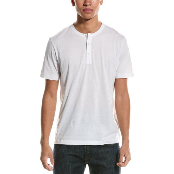 Theory mens Essential Henley Shirt, XL, White