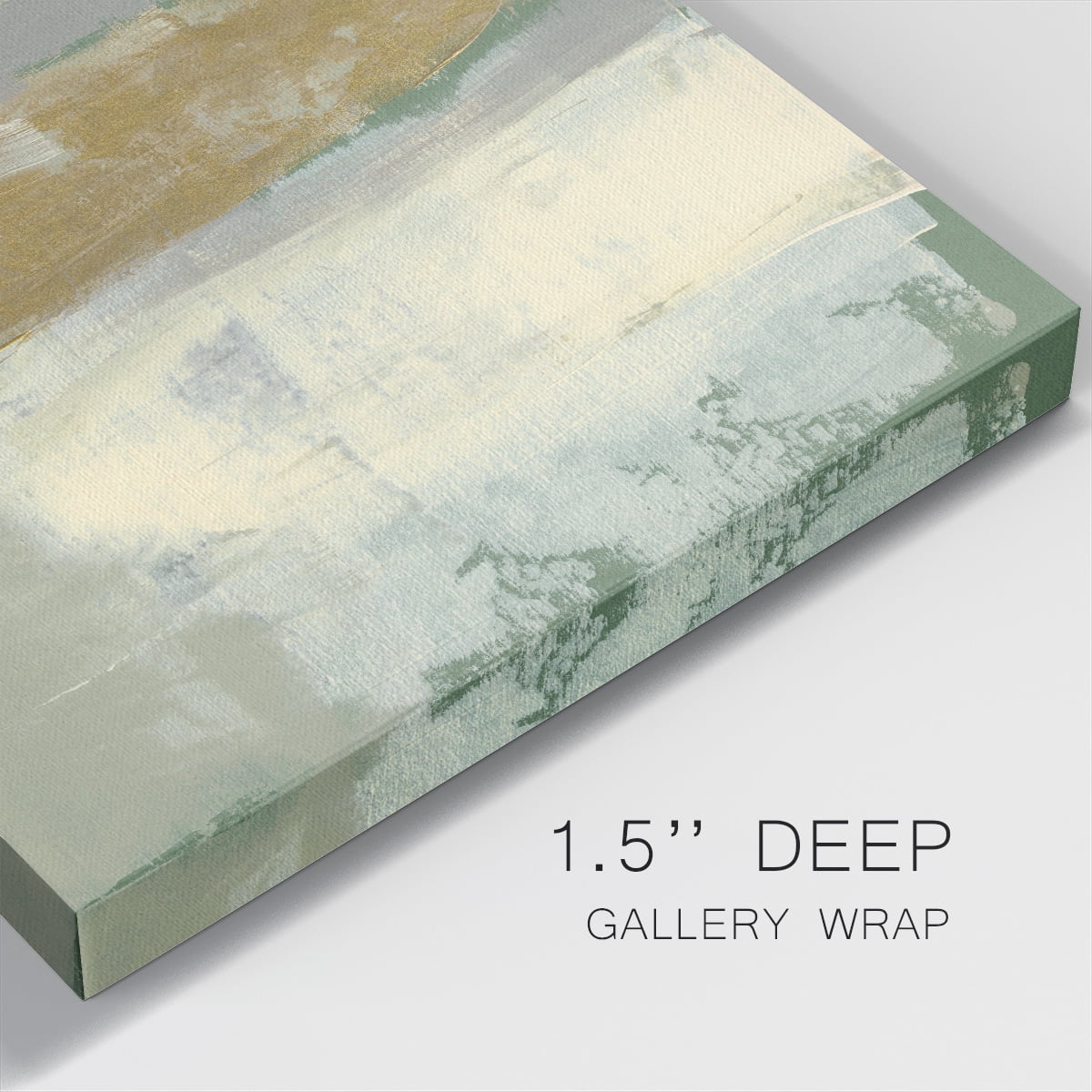 Wexford Home Sage & Gold Swipe VII-Premium Gallery Wrapped Canvas, 16" x 16" - Ready to Hang