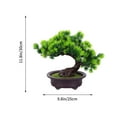 thumbnail image 2 of GAXIRE Realistic Artificial Bonsai Tree Green Plastic 1 Piece 12.2x9.1x5.1in, 2 of 8