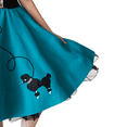 thumbnail image 6 of Hip Hop 50s Shop 1950s Adult 7 Piece Costume Set Poodle Skirt, Petticoat, Polo Shirt with Accessories (Small Teal), 6 of 7