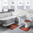 thumbnail image 6 of Vintage American Bathroom Rugs Set Flag Patriotic Star Striped Wood Grain Non Slip Absorbent Soft Bath Mats 3 Piece Set with Bathroom Rug, U-Shaped Floor Mat, Toilet Seat Cover Small Size, 6 of 9