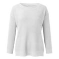 thumbnail image 4 of KDFJPTH Women's Knit Cardigan Sweater Long Sleeve Sweaters Tops Solid Print Grey L, 4 of 9