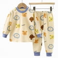 thumbnail image 4 of HCNTES Boys Sweatpants Set - 2 Piece Fleece Pullover Hoodie Sweatshirt and Boys Jogger Pants Youth Kids Activewear Set(5-6 Years,a165-Light Yellow), 4 of 4