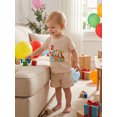 thumbnail image 5 of BemeyourBBs Toddler Baby Boy Birthday Outfit 1 2 3 Years Birthday Summer Clothes Short Sleeve Zoo Animal Embroidery Waffled T-Shirt and Pockets Shorts Set Toddler Summer 2 Pieces Outfit, 5 of 9
