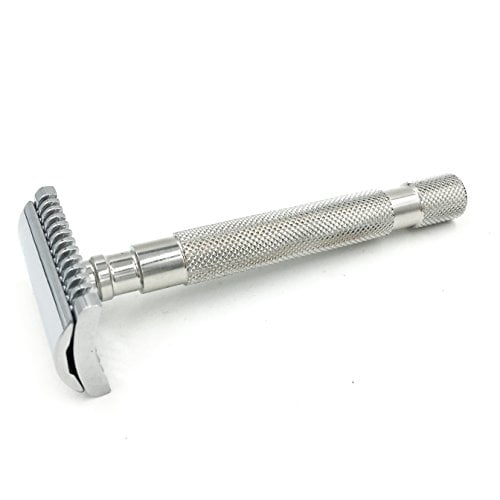 Parker Safety Razor 68S Stainless Steel Handle Double Edge Safety Razor with 5 Parker Razor Blades