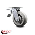 thumbnail image 2 of 6 Inch Thermoplastic Rubber Swivel Caster with Ball Bearing and Total Lock Brake, 2 of 2