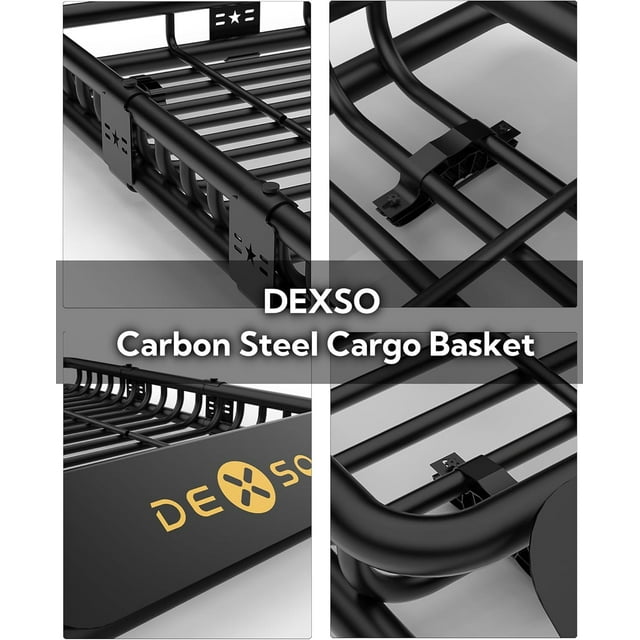 EastVita Universal Roof Rack Basket,51*36*5" Rooftop Cargo Carrier Basket,200 Lbs Capacity Car Cargo Rack,Heavy Duty Luggage Rack for Vehicles,