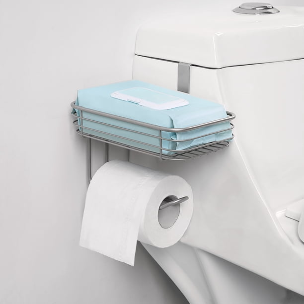 Mainstays Satin Nickel Over-the-Tank Toilet Paper Holder with