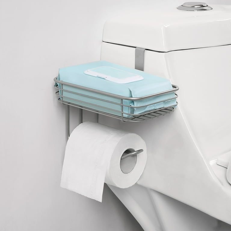 Mainstays Satin Nickel Over-the-Tank Toilet Paper Holder with