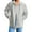 Light Ashy, variant on Stand Collar Women's Long Jacket Wind Resistant Button Front Hooded Coat for Outdoor