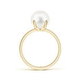 thumbnail image 2 of Angara Classic Solitaire Freshwater Cultured Pearl Ring in 14K Yellow Gold for Women | June Birthstone Jewelry for Her, 2 of 5