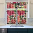 thumbnail image 3 of Retro Floral Print Kitchen Curtains Set with Valance and Tier Panels, 3 of 5