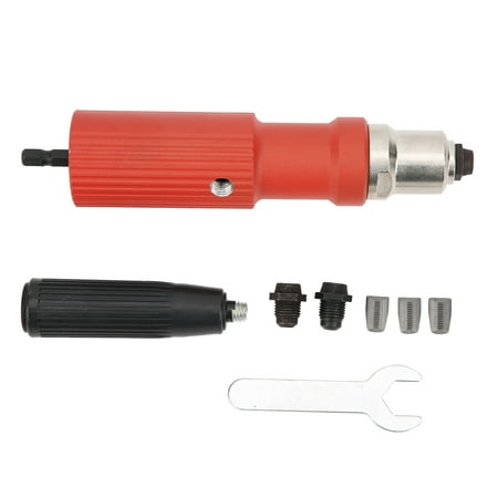 

2024 Electric Rivet Gun Adapter Kit Hard Metal Handle Wrench Hardware Hand Tools Red