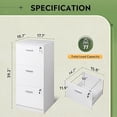 thumbnail image 3 of 3 Drawer File Cabinet with Lock, Vertical Wood Filing Cabinet for Home Office, Printer Stand for Letter and A4 Size, 3 of 6