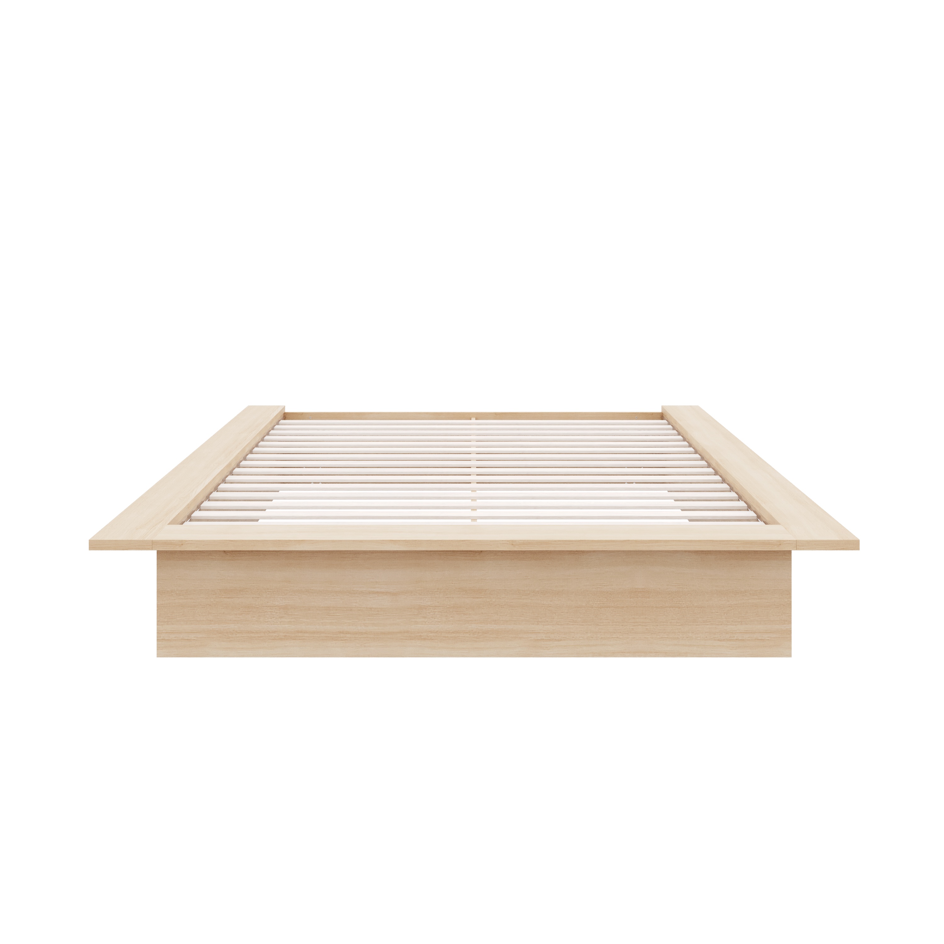 Nexera Malibu Queen Size Platform Bed, Natural Blonde Oak