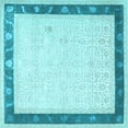 thumbnail image 1 of Ahgly Company Indoor Square Persian Light Blue Traditional Area Rugs, 6' Square, 1 of 4