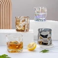 thumbnail image 3 of Vasos de whisky con diseño de montaña en 3D - Vaso Old Fashioned creativo, ideal para whisky escocés, bourbon y cócteles - 280 ml, 3 of 5
