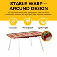 thumbnail image 4 of Christmas Table Cloths for 8 Foot Rectangle Tables, Xmas Balls Snowflakes Trees Red Plaid Wooden Patio Waterproof Elastic Fitted Tablecloths, Washable Rectangular Table Cover for Camping, 4 of 8